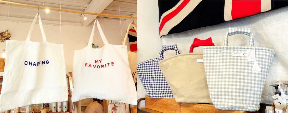 写真左：トートバッグ 各9720円、右バッグ 各22680円