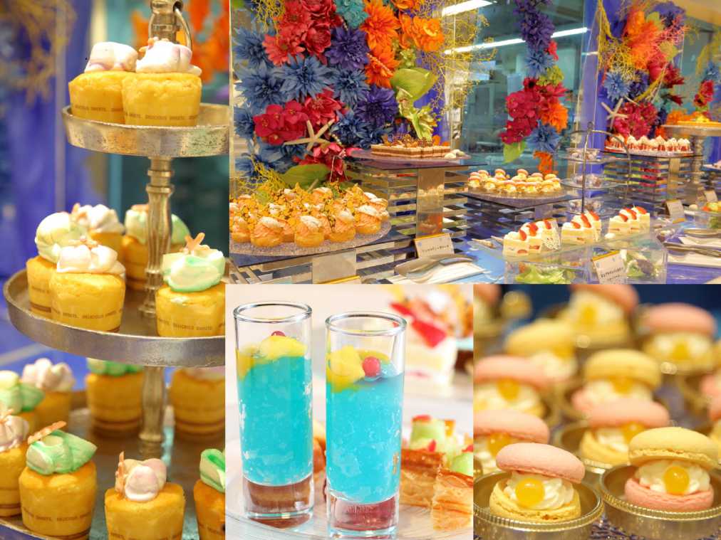 “青”に包まれ気分はマーメイド！「人魚姫」がテーマのスイーツビュッフェ