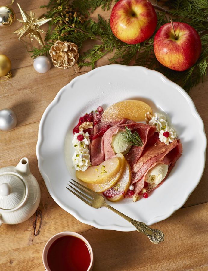 ライ麦のクレープ メリーアップルホリデイ1220円（税込）