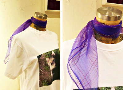 「ラメ入りスカーフ」1620円