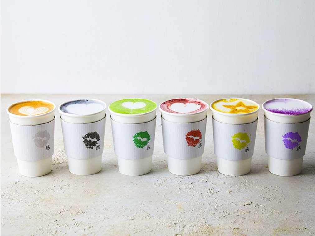 代官山で出会える、並べて撮りたい6色のカラフルラテがかわいい！