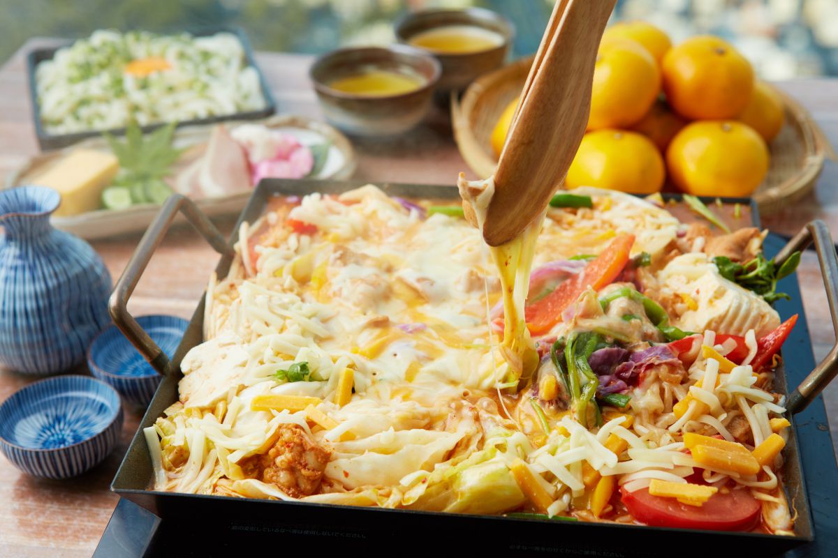 彩り野菜のチーズちりとり鍋プラン 4800円 飲み放題2時間制