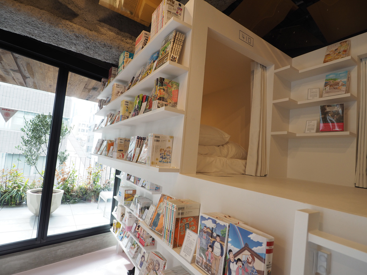 女性フロアにはテラスもついていて、開放感たっぷり