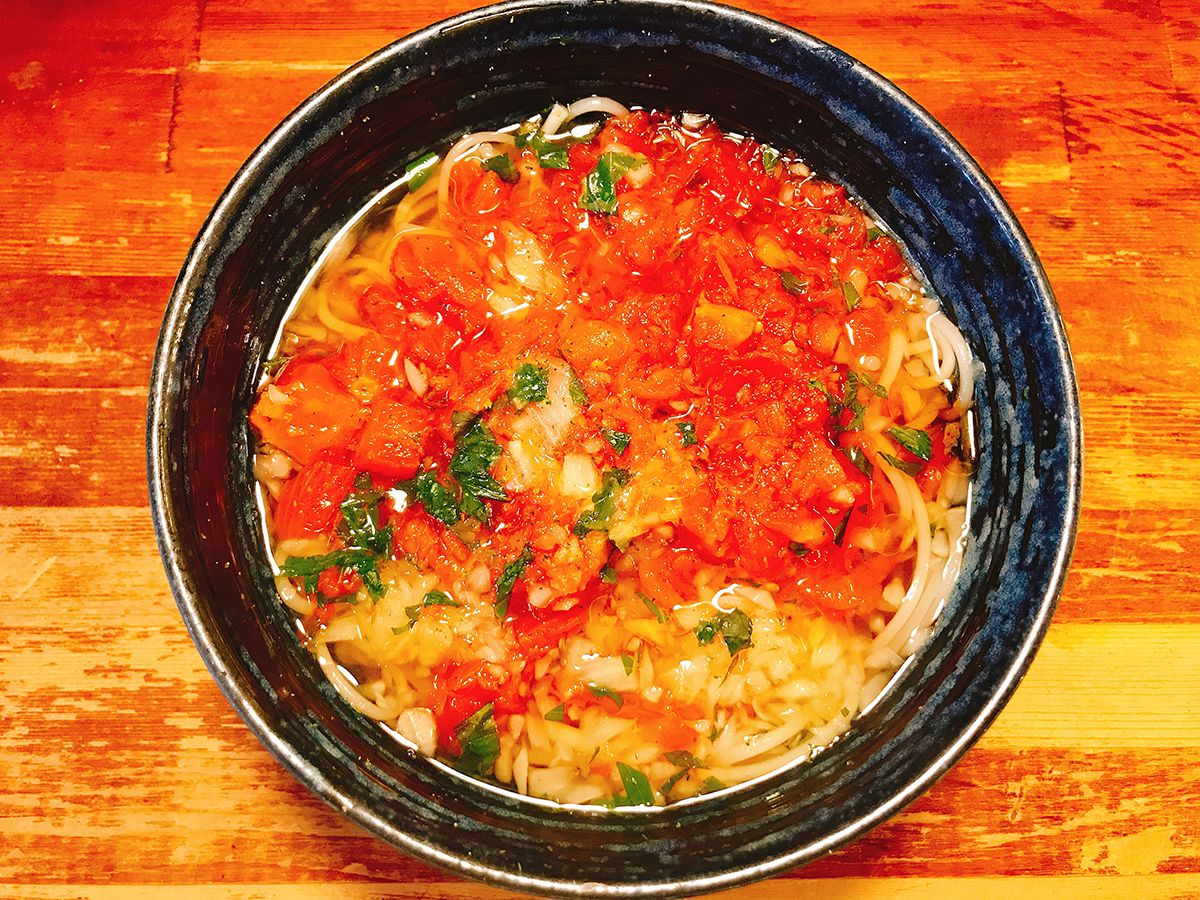 トマトの温めん 780円（ハーフ620円）