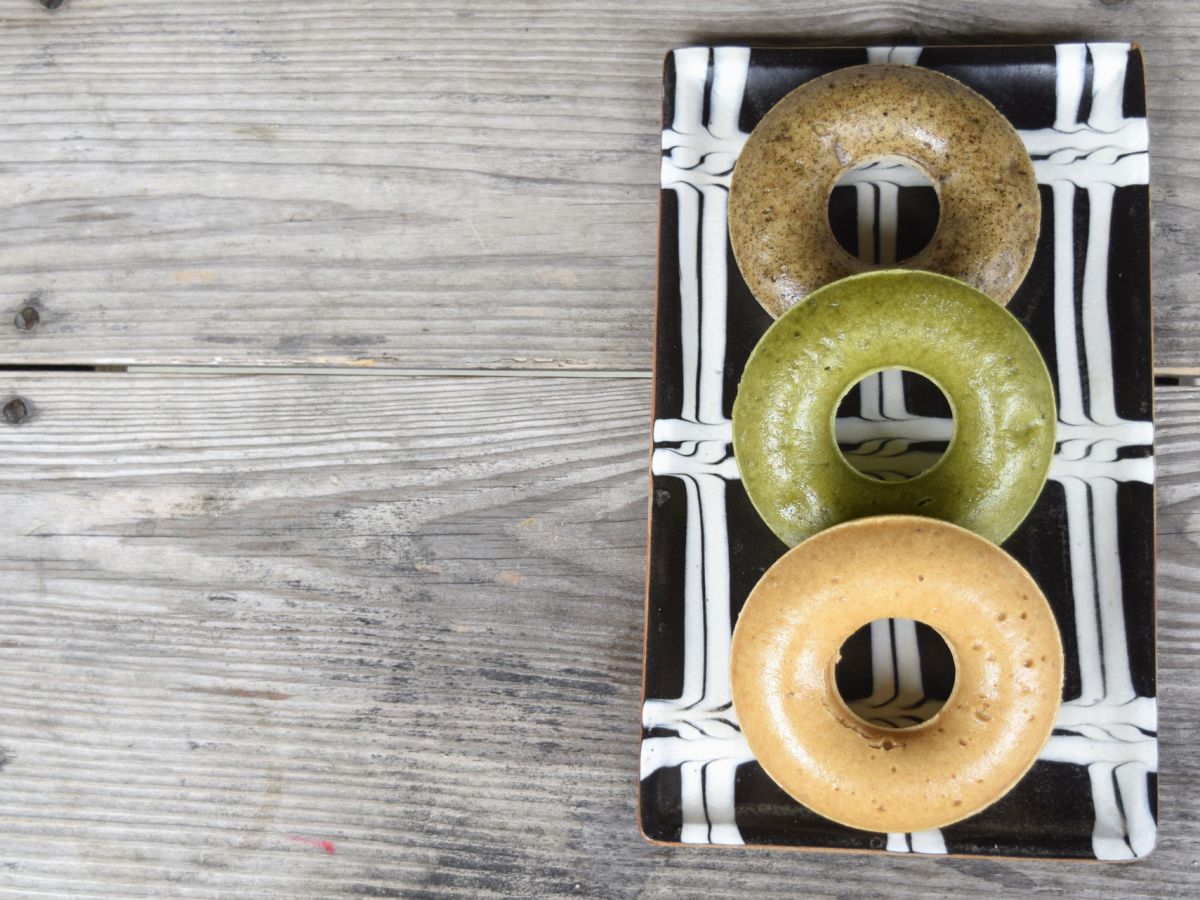 上から、ほうじ茶くるみ170円、抹茶150円、黒糖きなこ170円