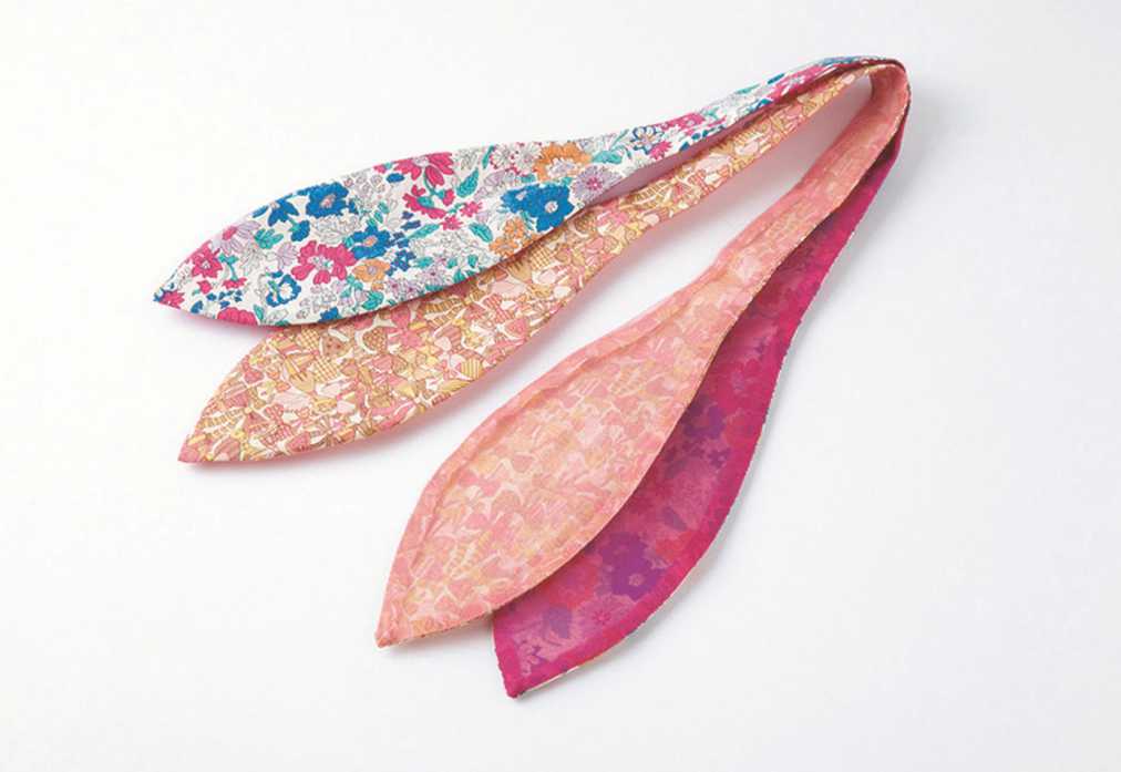 英国のリバティプリントとオーガンジーを組み合わせた多機能リボンTA☆RA☆RI　1枚1296円～