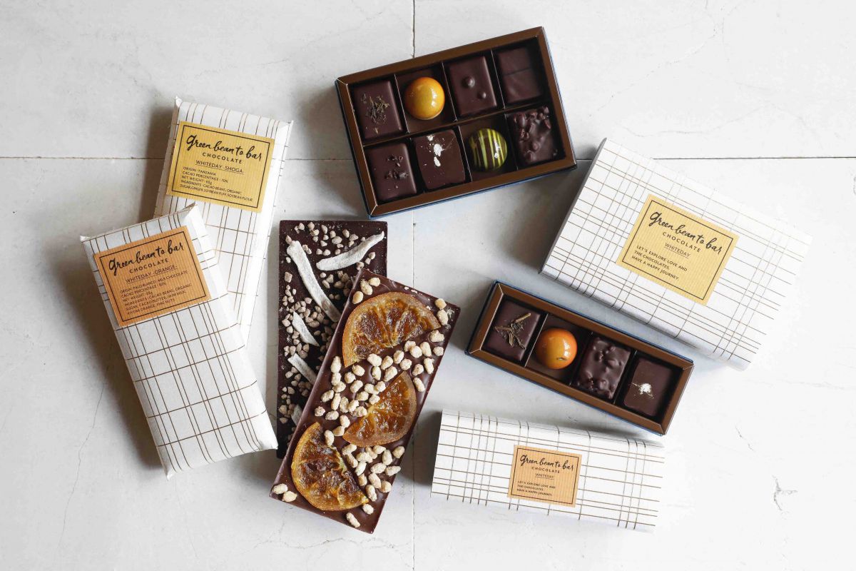 2019年2月15日から発売の「WHITEDAY COLLECTION」。タブレット「SHOGA」と「ORANGE」各1944円。「ボンボンショコラ」4個入り2160円、8個入り4320円