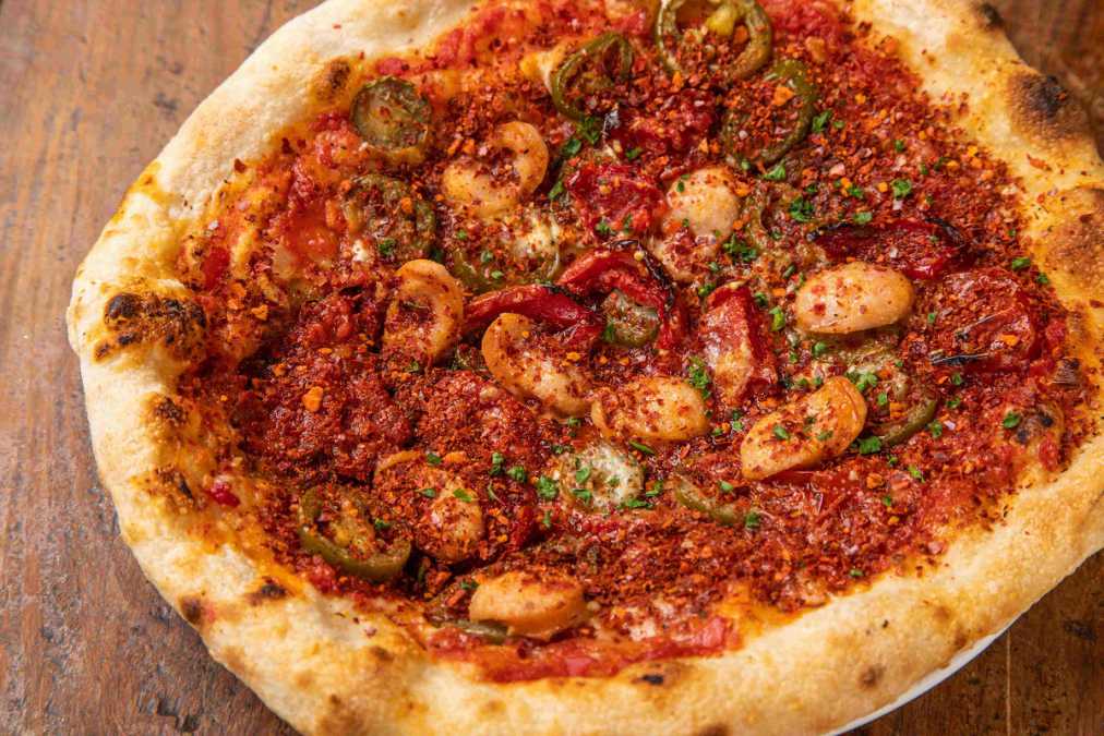 「ハラペーニョとチョリソーの激辛デビルチリピッツァ」500円(税別)