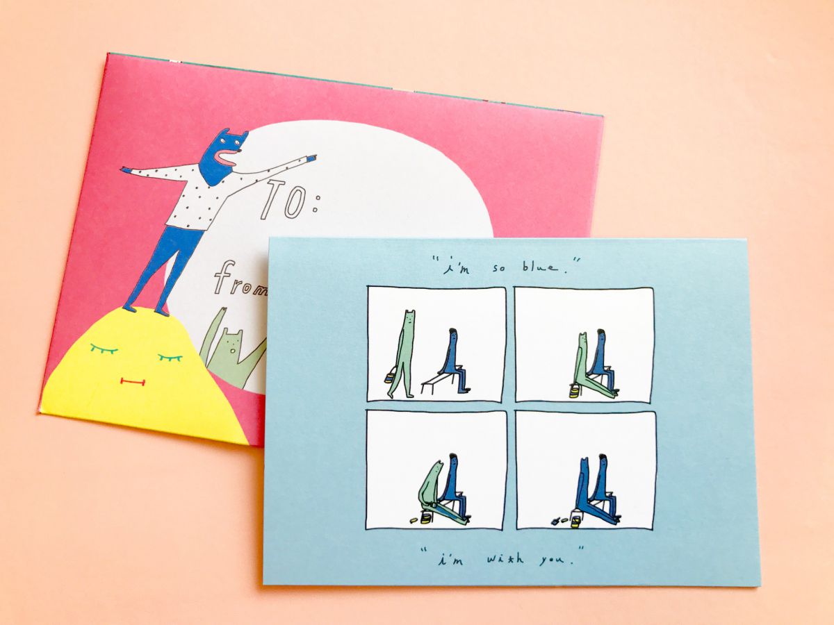 「マカロントー」オリジナルカードと封筒180円