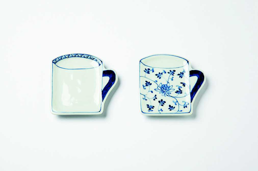 茶碗や湯呑みを描いた遊び心あふれる和陶房の豆皿1080円～