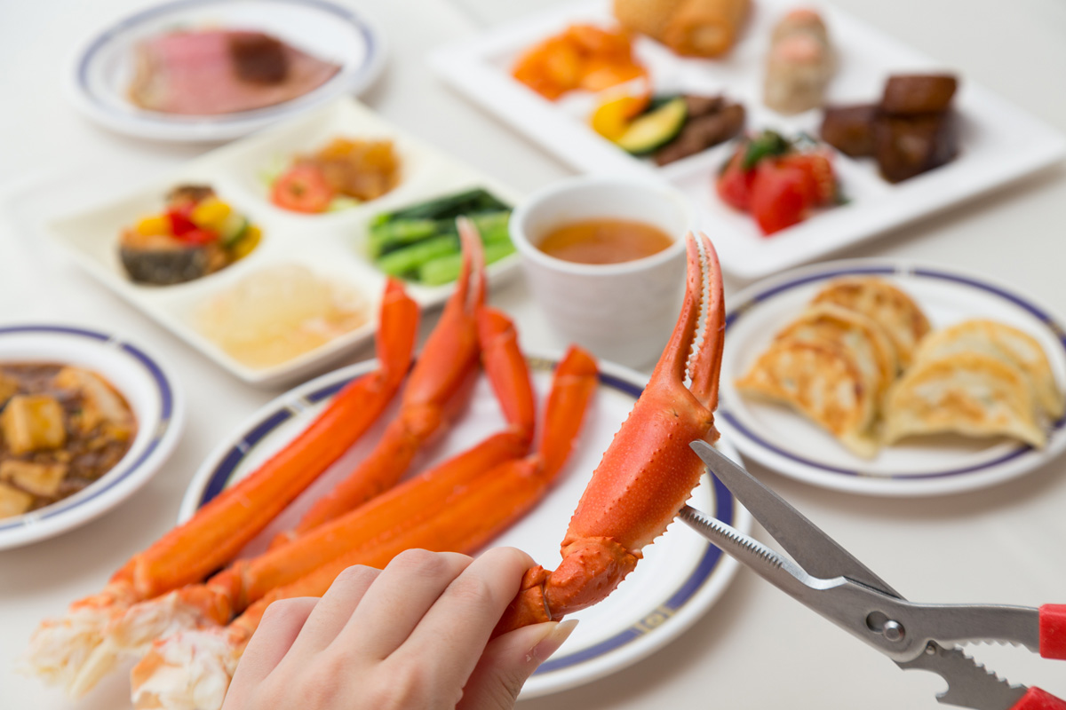 ボイルずわい蟹も楽しめる（期間限定）