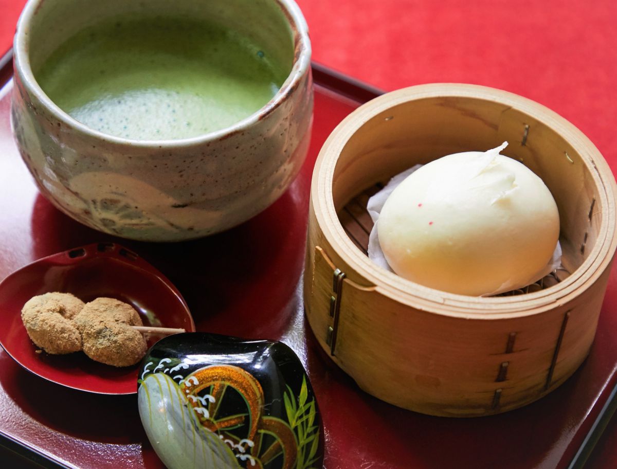 うさぎまんじゅうと抹茶セット 800円
