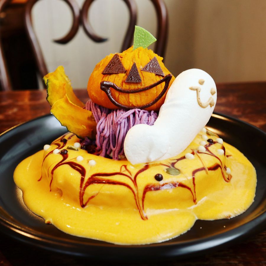 ハロウィン★盛り沢山パンケーキ 池袋『MOKUOLA Dexee Diner』さん 期間限定 ｢ハロウィンパン