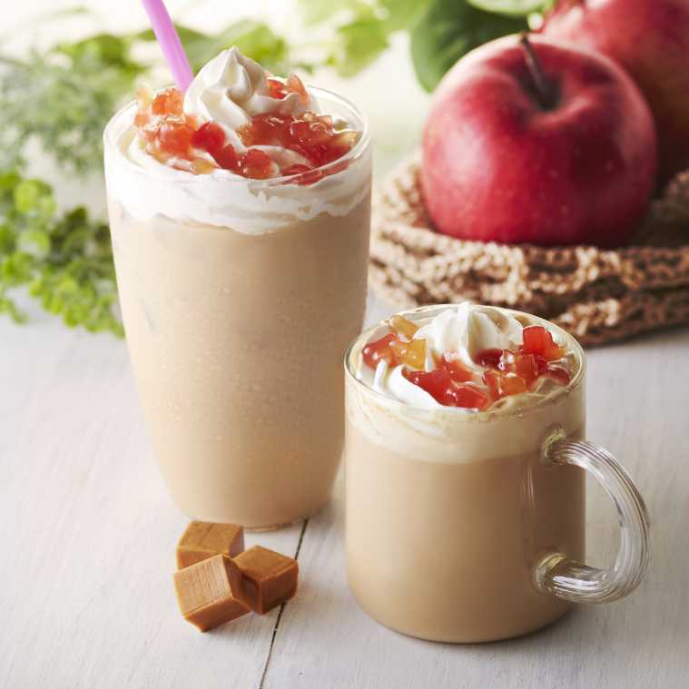 「ナッティーキャラメルアップルラテ」 （HOT/ICED）Tall：550円 Grande：610円
