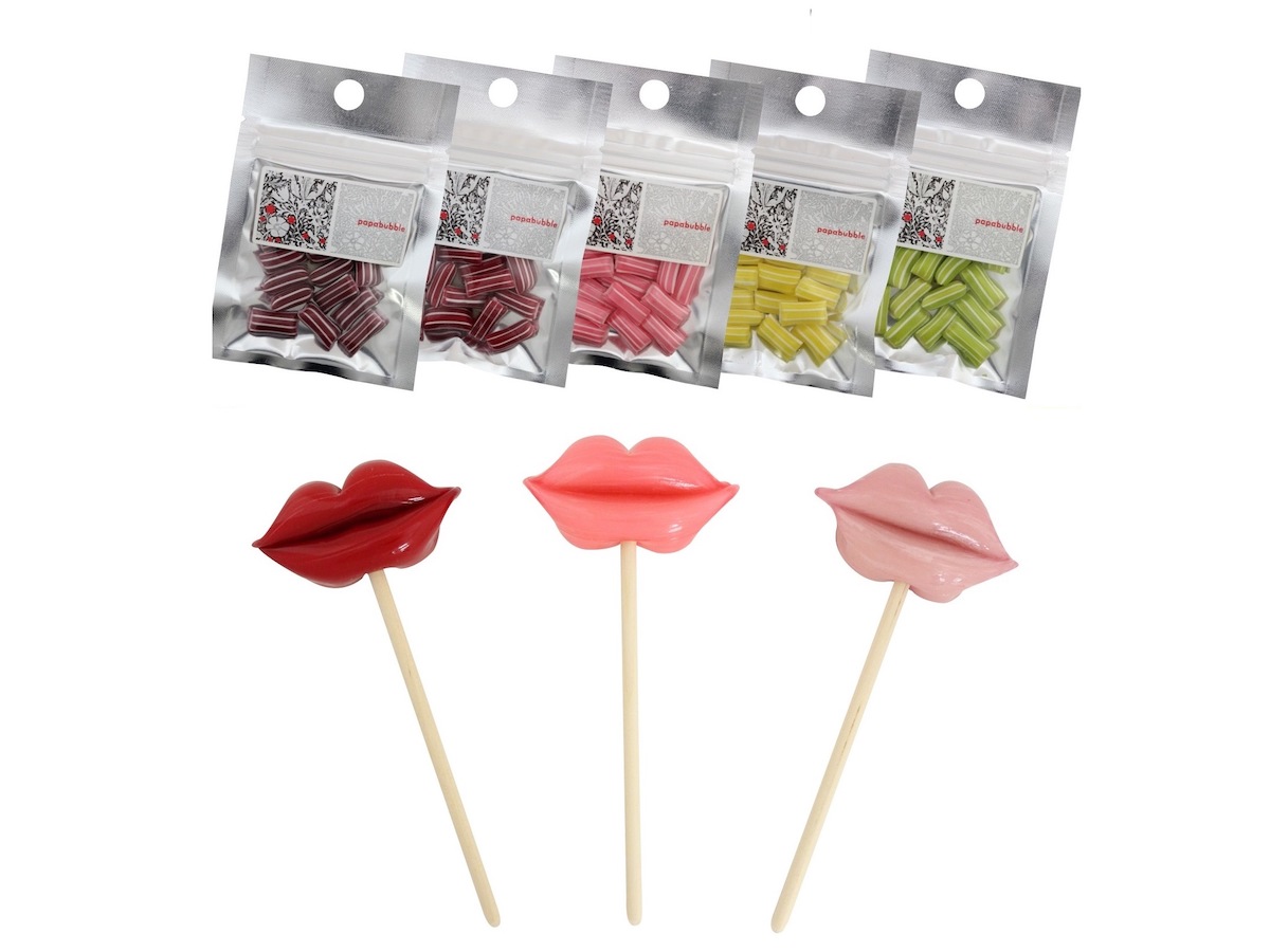 パパブブレのバレンタインは、5種のフレーバーチョコレートキャンディや、インスタ映えの唇ロリポップ
