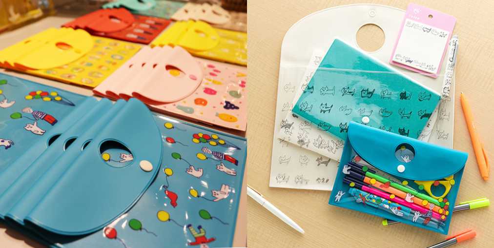 フラットケース　518円（A6サイズ）、648円（B5サイズ）