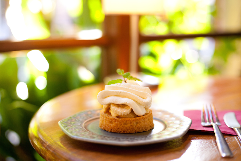 マスカルポーネと有機バナナのタルト550円(税別)