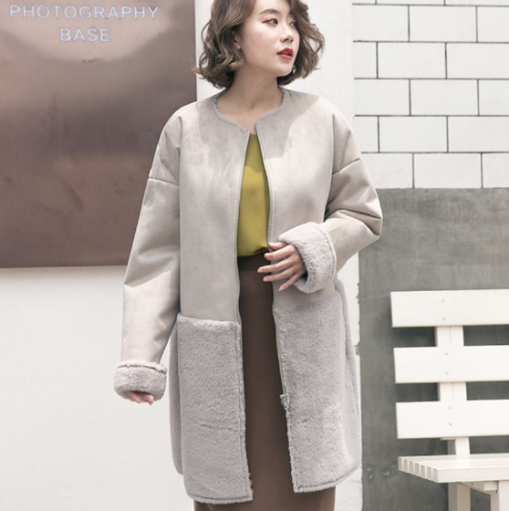 futier land【冬新作】 コート ボンディング ファー 切替 アウター