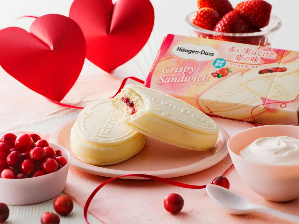 ハーゲンダッツの新クリスピーサンドは“甘酸っぱい初恋の味”!
